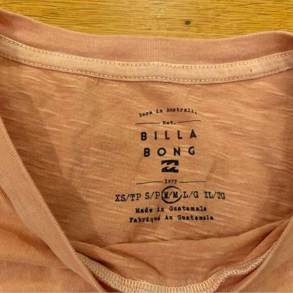 Billabong pale orange palm tree short sleeve tee shirt - Picture 3 of 3